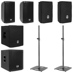 2x AS 108 + AS 812 Sub + Cover + Stand