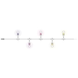 S14 Bulb Strings 50 RGB LED - black