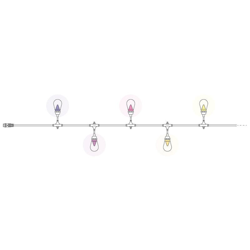 S14 Bulb Strings 50 RGB LED - black