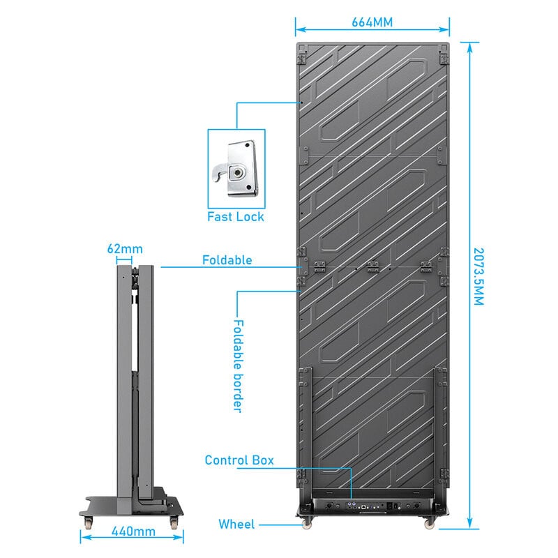 P1.86 n°2 Foldable Pixel Totem - Indoor in flight 