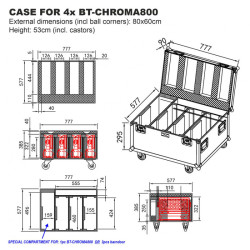 CASE FOR 4 x BT-CHROMA800 
