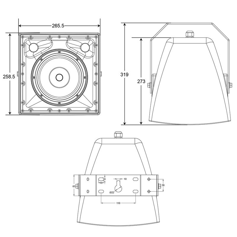 EXT106 - Enceinte proj. son 6,5