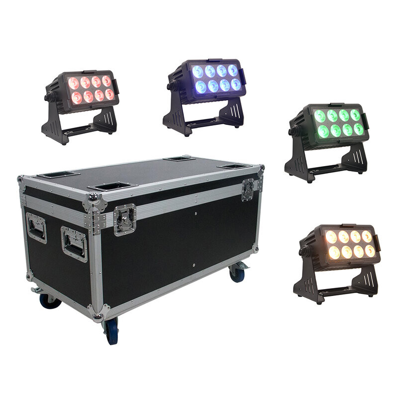 Battery powered IP65 Spotlight 8x10 set 4 + flight