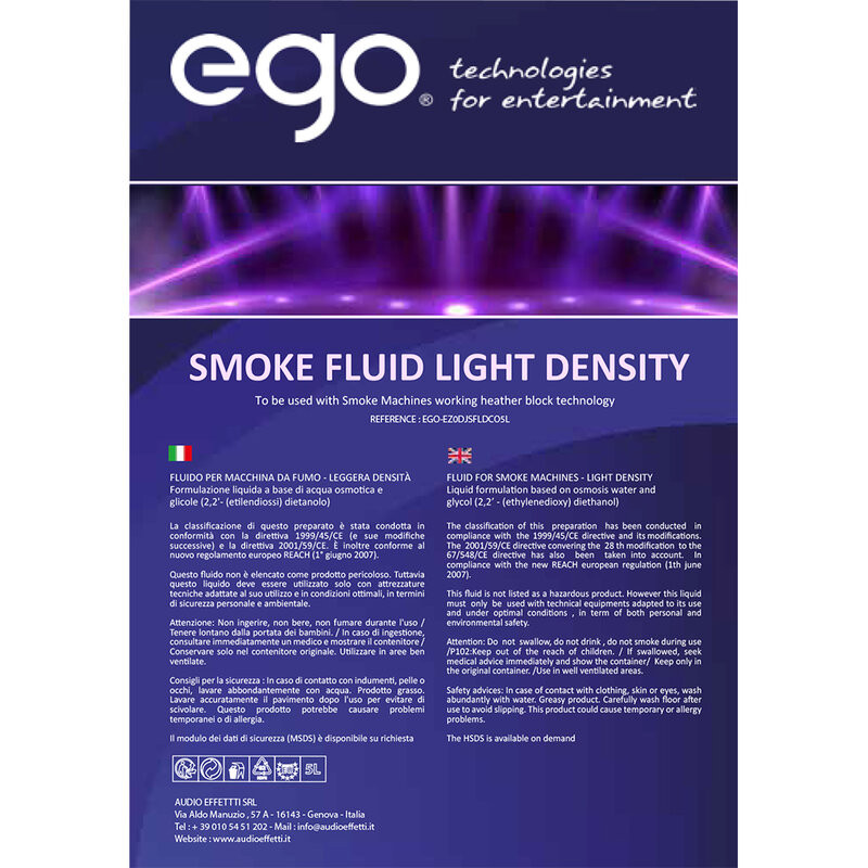 EGO - SMOKE FLUID - LIGHT DENSITY 5l