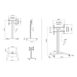 Carrello h 180 con rotazione landscape/ portrait –