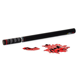 Handheld Cannon 80 cm metallic confetti - Red