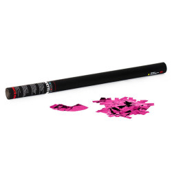 Handheld Cannon 80 cm metallic confetti - Pink