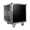 Flight case Rack 12U roller  