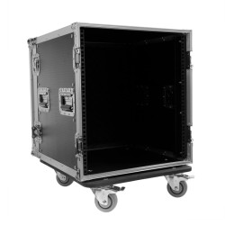 Flight case Rack 12U roller  