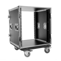 Flight case Rack 12U roller  