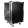 Flight case Rack 16U roller  