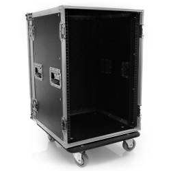 Flight case Rack 16U roller  