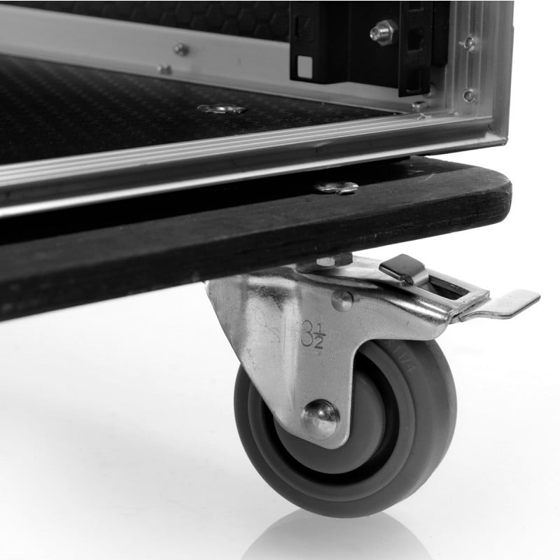 Flight case Rack 16U roller  