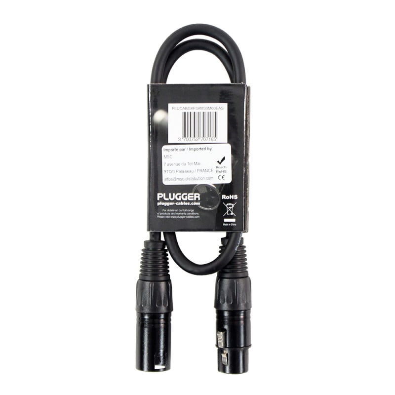 DMX XLR Cable PLUCABDXF3XM30M60EAS  