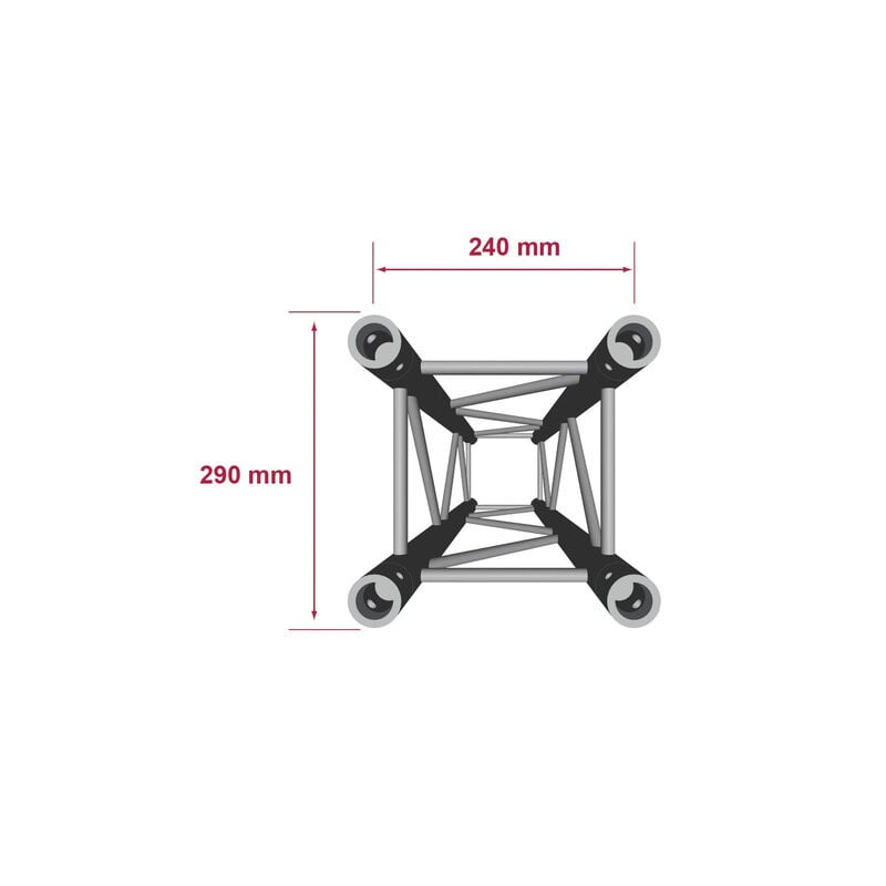 QUATRO-075 blk - Quatro 290 heavy lg 75cm + couple