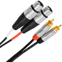 Female XLR - male RCA cable, 3 m