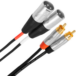 Male XLR - male RCA cable, 3 m