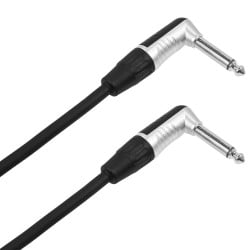 Angled male jack - angled male jack cable, 0.3 m