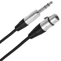 Female XLR 3p - male stereo jack cable, 3 m