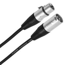 Female XLR 3p - male XLR 3p cable, 1 m