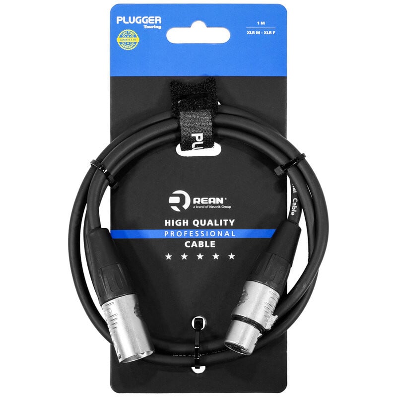 Female XLR 3p - male XLR 3p cable, 1 m