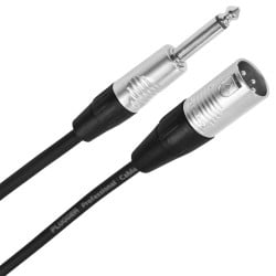 Male XLR 3p - male mono jack cable, 6 m