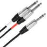 Male stereo jack - 2 x male mono jack Y cable, 3 m Male stereo jack - 2 x male mono jack Y cable, 3 m