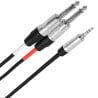 Male stereo mini-jack - male mono jack Y cable, 2 Male stereo mini-jack - male mono jack Y cable, 2