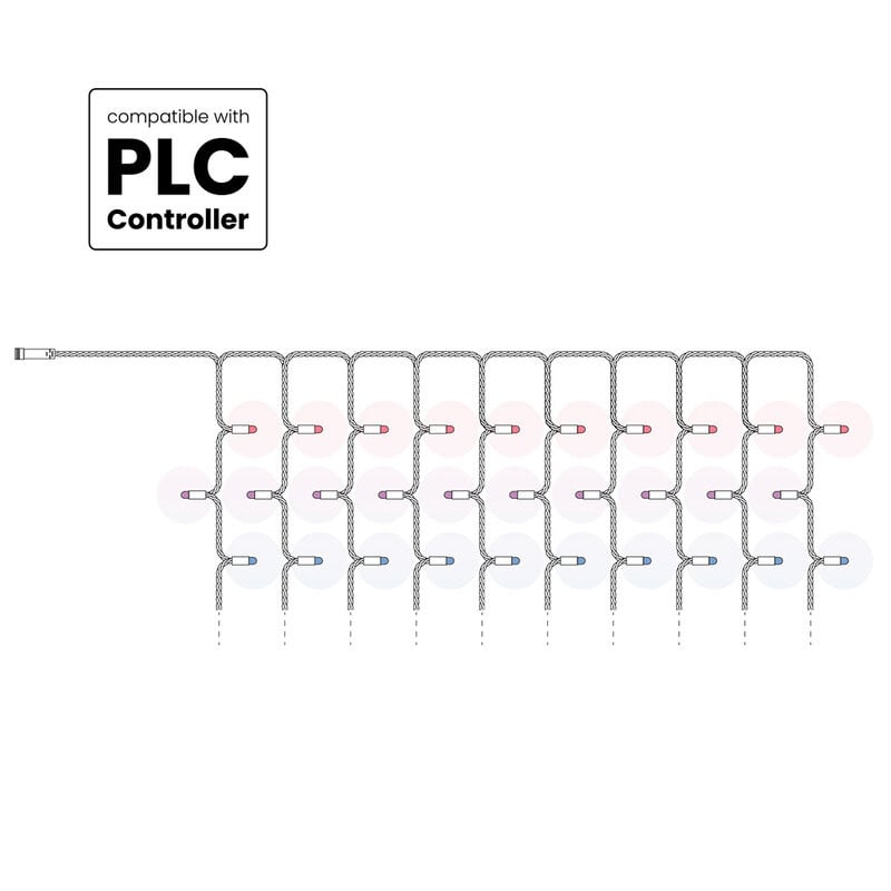 Capsule Curtain 10x25 RGB LED - clear